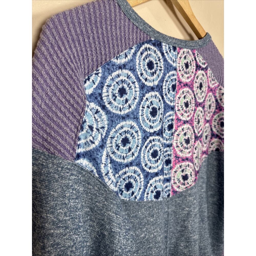 Coldwater Creek Womens Sweatshirt Patchwork Boho Casual - Picture 8 of 9